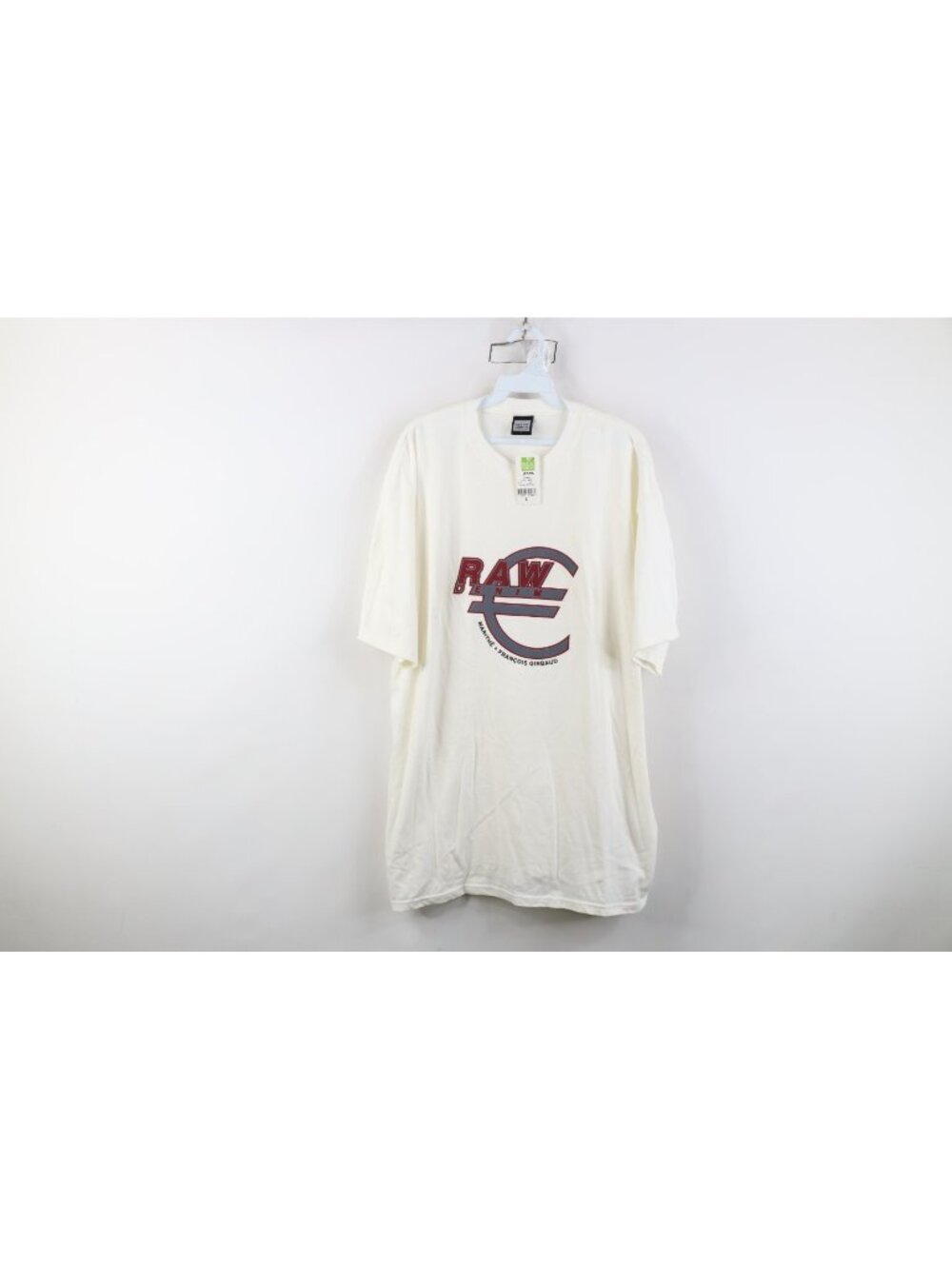 Deadstock Vintage 90s Marithe Francois Girbaud Mens Large Spell Out Raw T-Shirt